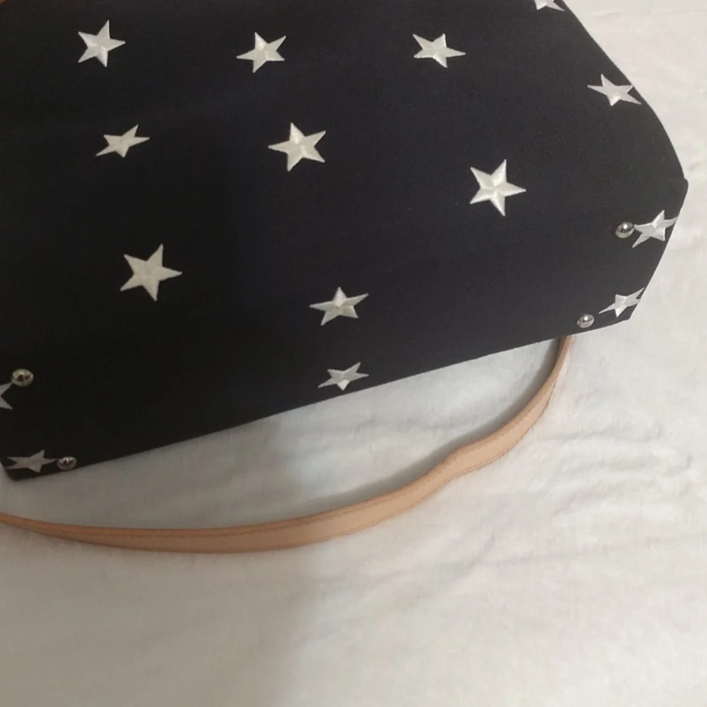 Amanda Smith Satchel/Crossbody Bag Navy Blue W/ Stars, Patriotic Bag